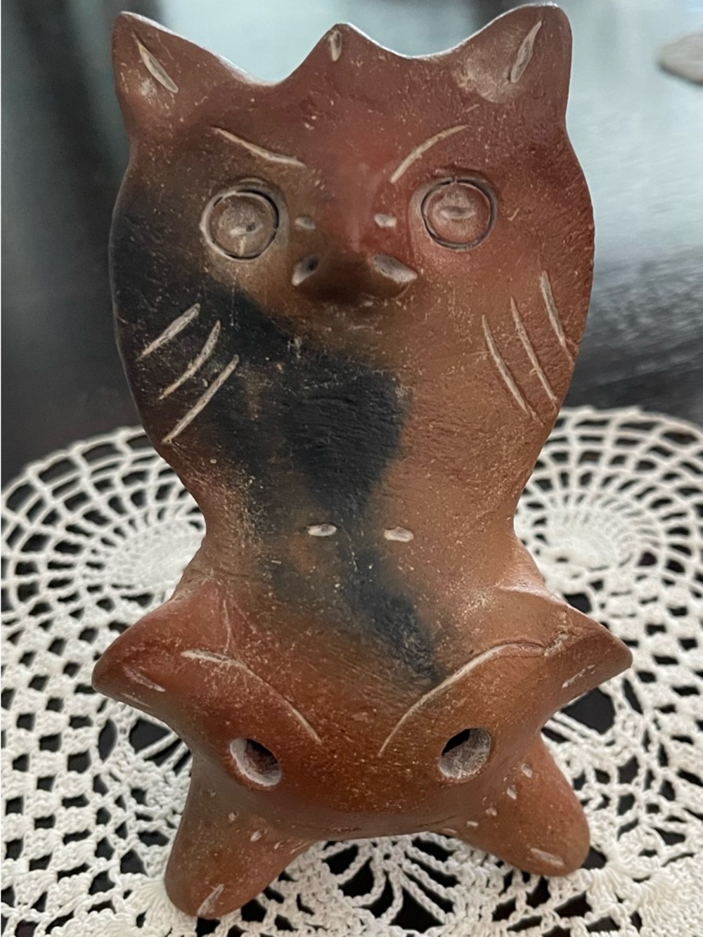 Handmade Terracotta Cat Figurine